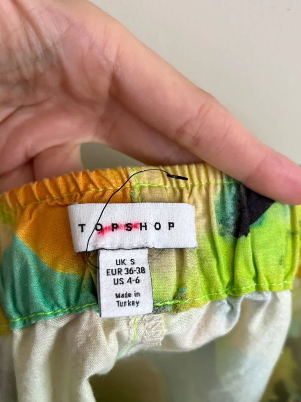 ASOS Topshop Multicolor Lemon Printed Elastic Waist Shorts